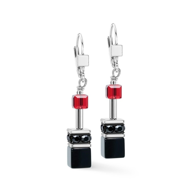 Серьги Coeur de Lion Red-Black 2838/20-0313