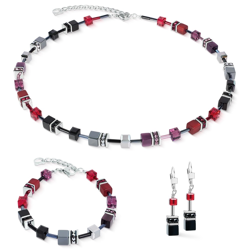 Серьги Coeur de Lion Red-Black 2838/20-0313