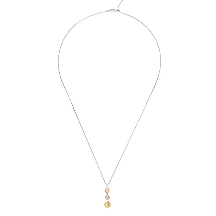Колье Fiore Luna Gray colors (Crystal, Grey, Black diamond) B2101SW-N01.3 BW/MIX