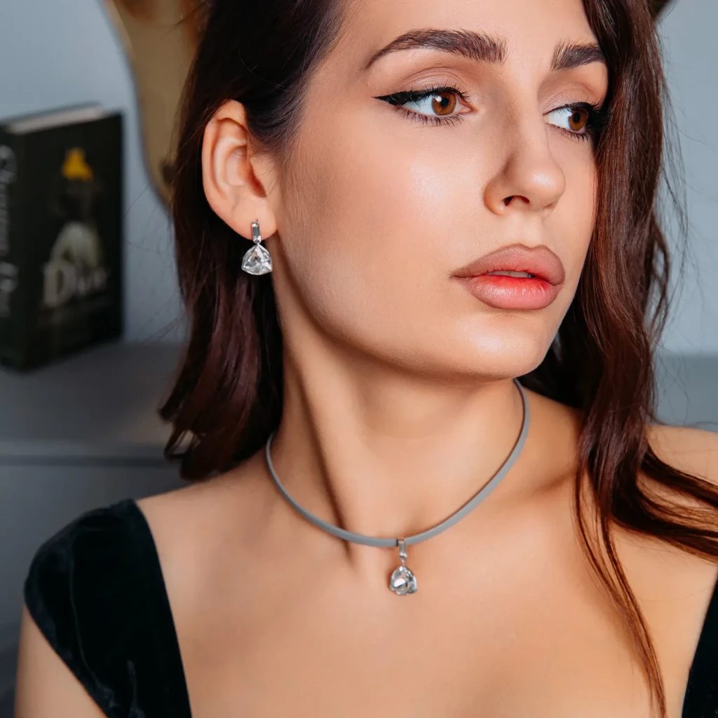 Серьги Fiore Luna Crystal A2110SW-E04.1 BW/S