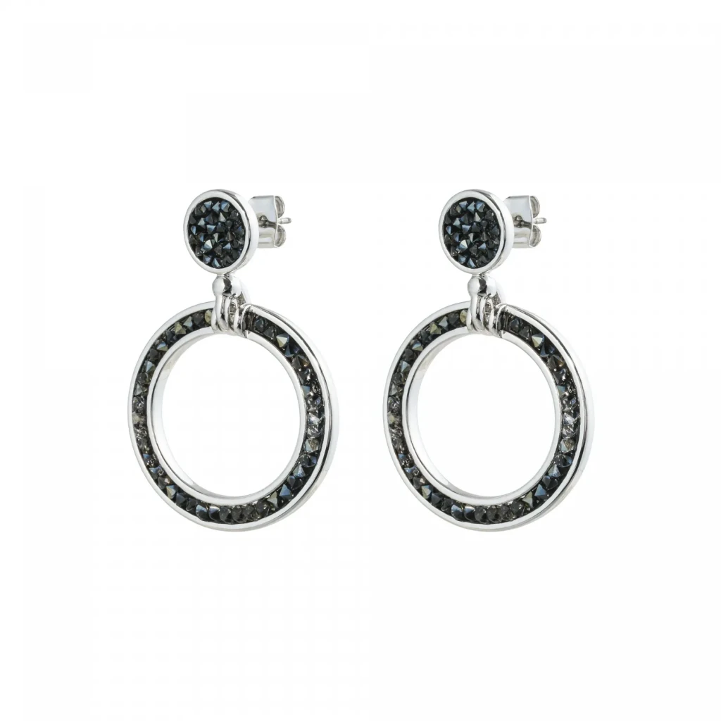 Серьги Fiore Luna Jet Nut A2002SW-E108.4 BW/S