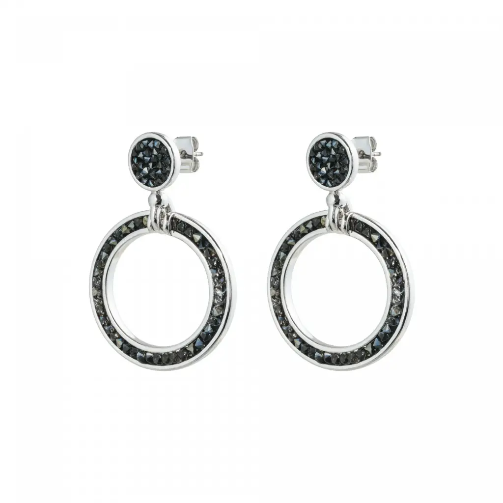 Серьги Fiore Luna Jet Nut A2002SW-E108.4 BW/S