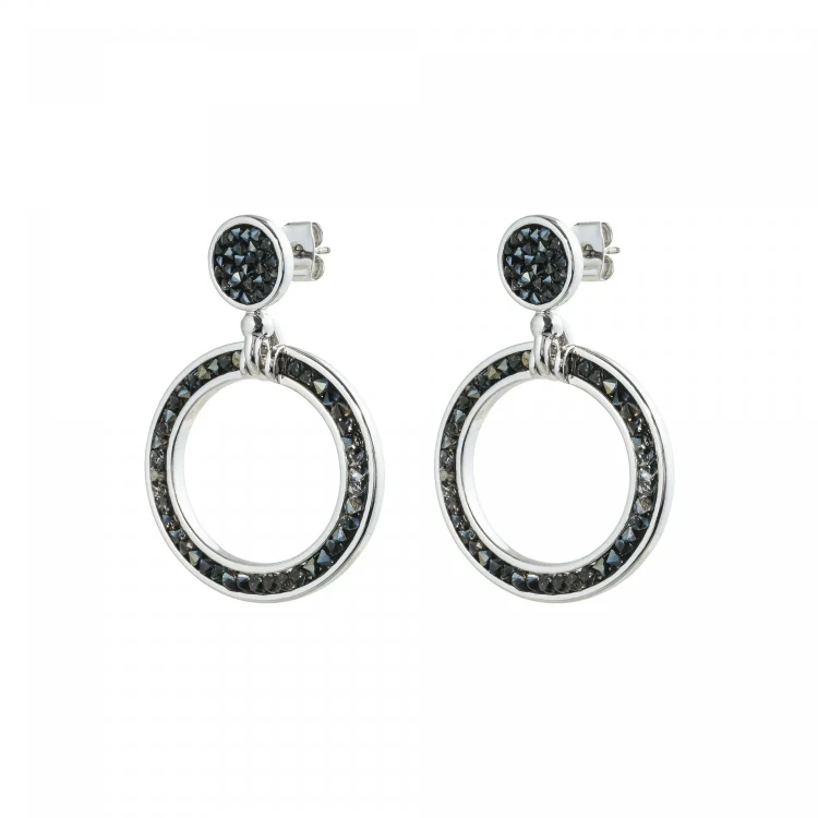 Серьги Fiore Luna Jet Nut A2002SW-E108.4 BW/S