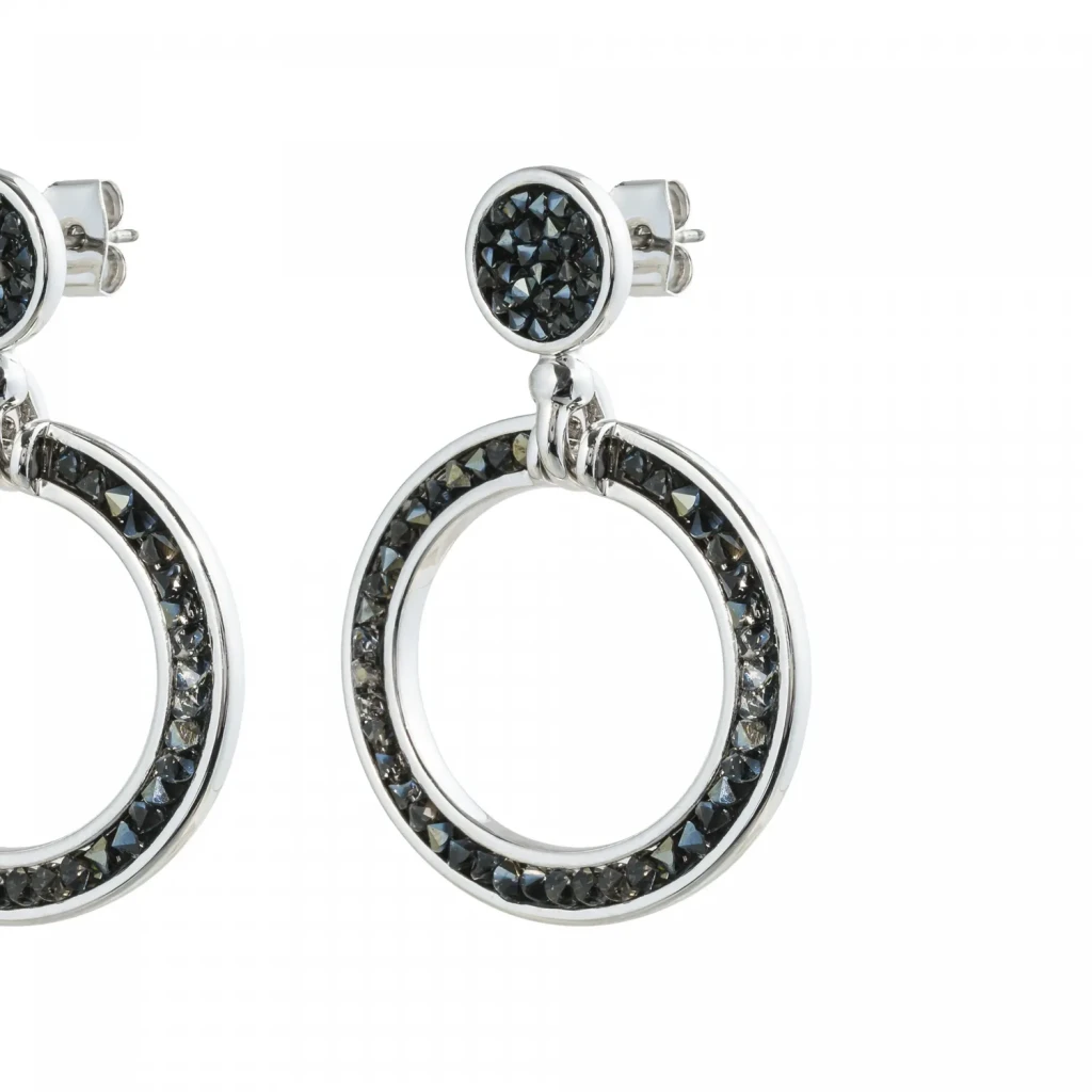 Серьги Fiore Luna Jet Nut A2002SW-E108.4 BW/S