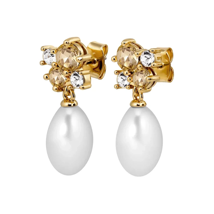 Серьги Dyrberg Kern PETUN SG GOLDEN / WHITE PEARL 480054