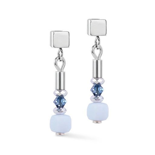 Серьги Coeur de Lion Light Blue-Silver 3048/21-0741