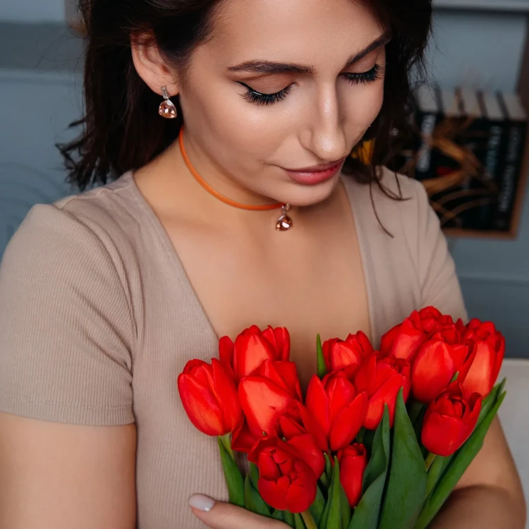Колье Fiore Luna Vintage Rose / Orange Leather B2110SW-N06.5 R/S