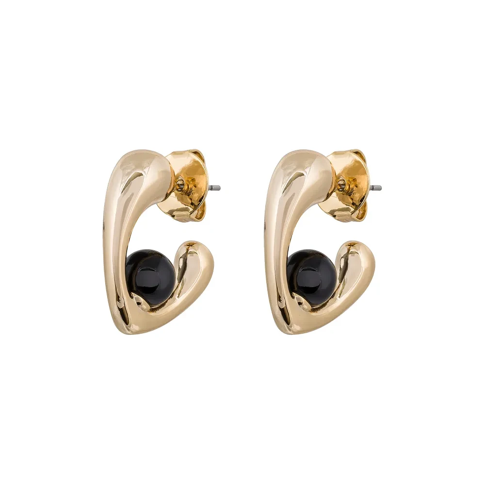 Серьги Fiore Luna BLACK EPOXY ACE31651-01 G