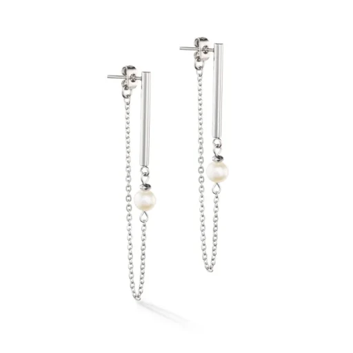 Серьги Coeur de Lion White-Silver 1113/21-1417