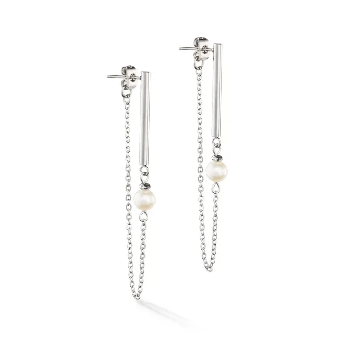 Серьги Coeur de Lion White-Silver 1113/21-1417