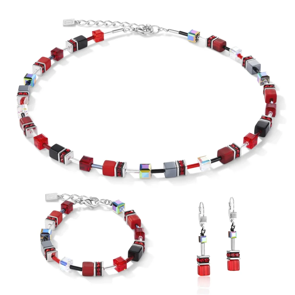 Серьги Coeur de Lion Red-Grey 4014/20-0312