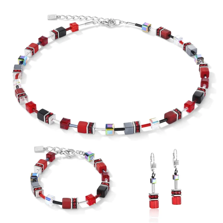 Серьги Coeur de Lion Red-Grey 4014/20-0312