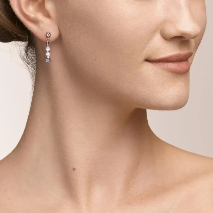 Серьги Coeur de Lion Lilac-Beige 5045/21-0836