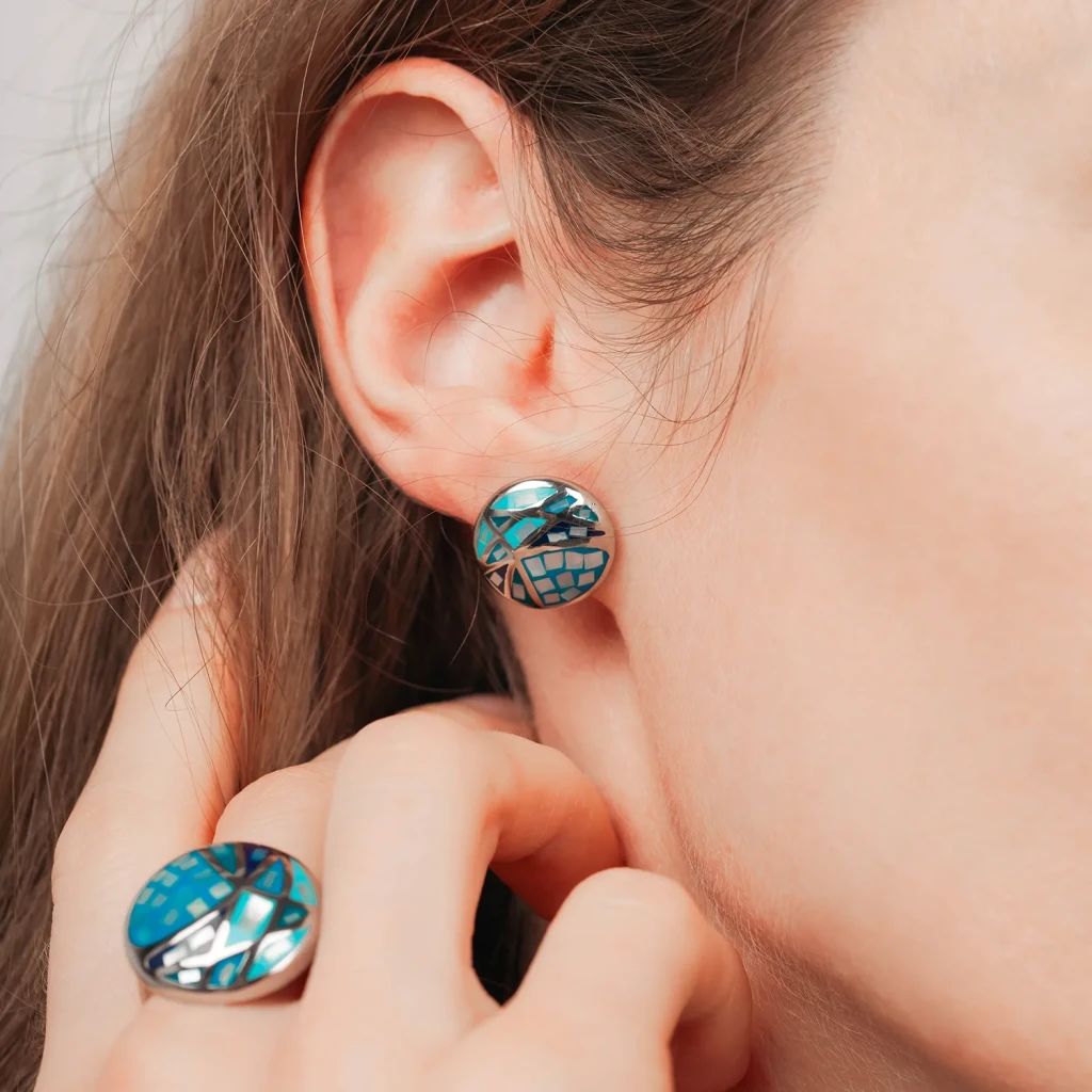 Серьги Fiore Luna AE01156-7 BL/S
