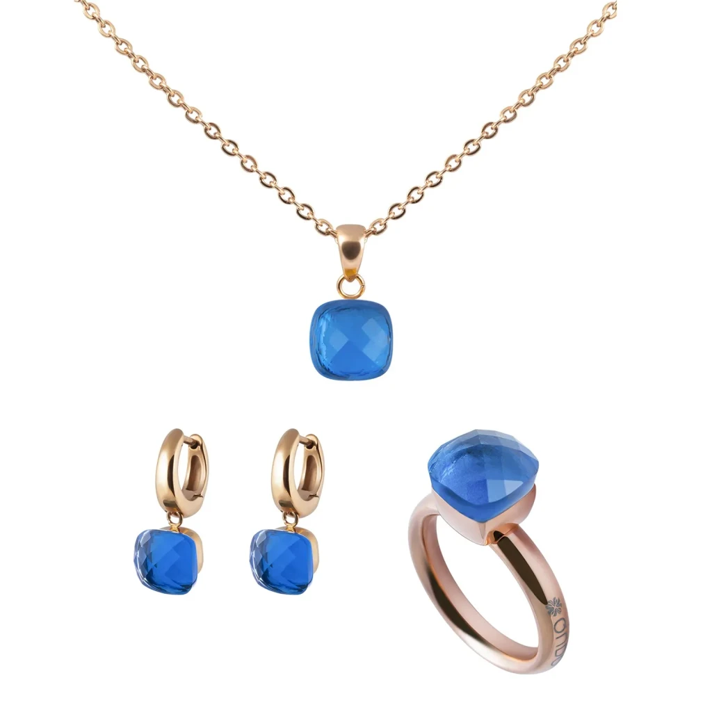 Кольцо Qudo Firenze ocean 19 мм 612127 BL/RG