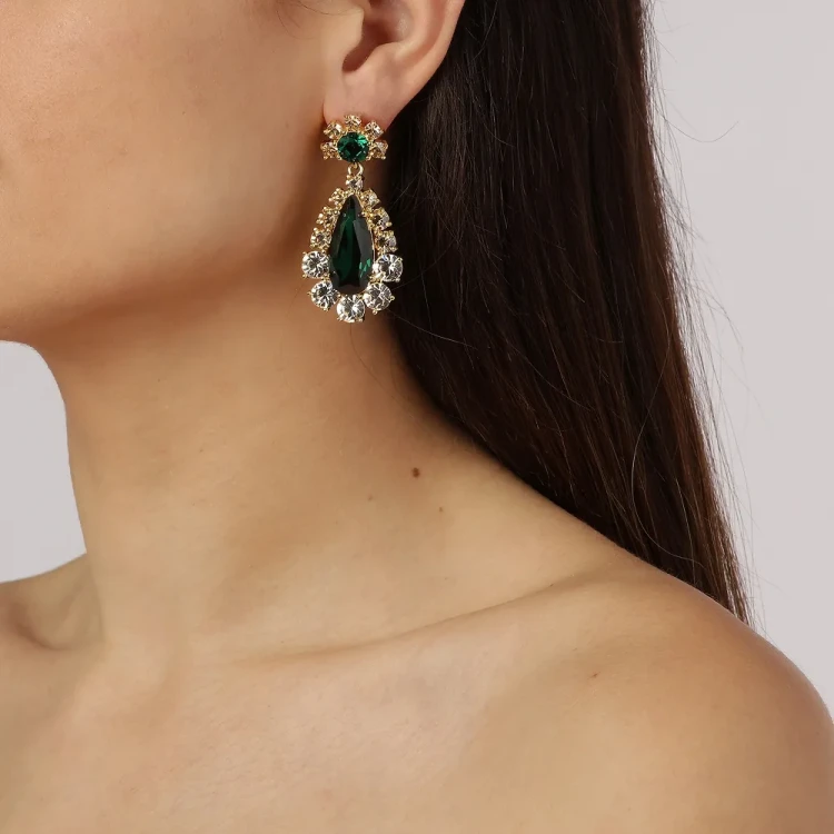 Серьги Dyrberg Kern LUCIA SG GREEN 390068