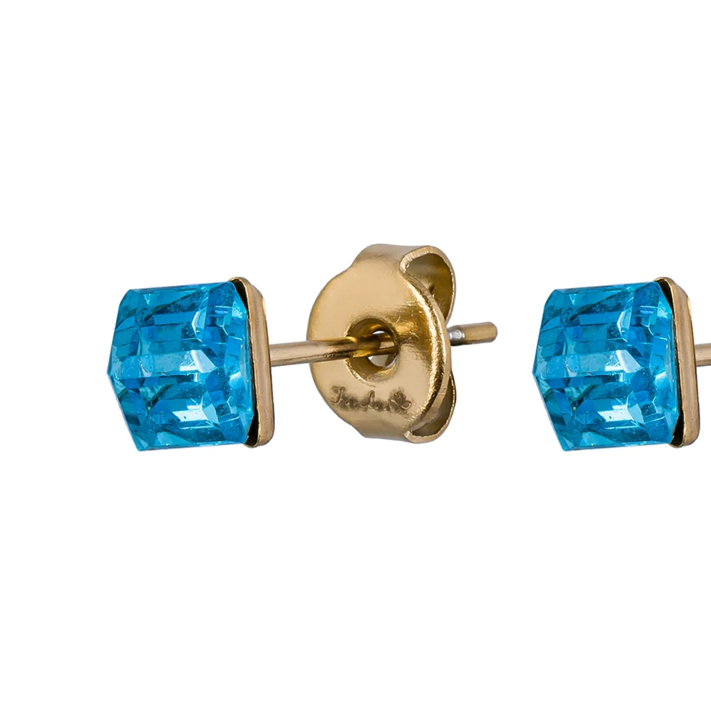 Пусеты Aquamarine Fiore Luna SWE2127/1 A G