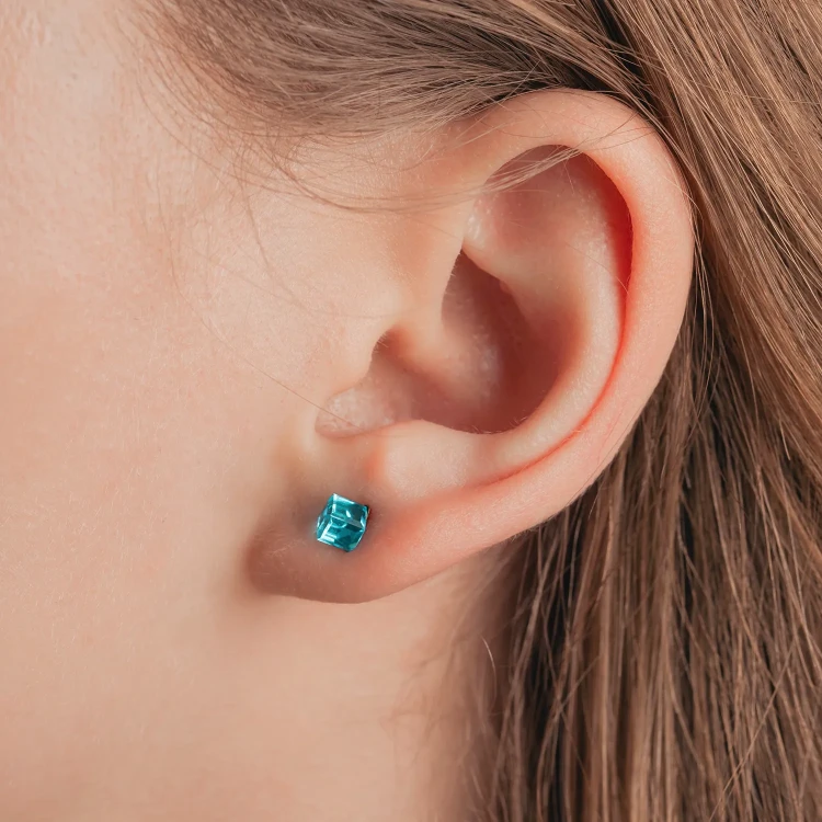 Пусеты Aquamarine Fiore Luna SWE2127/1 A G