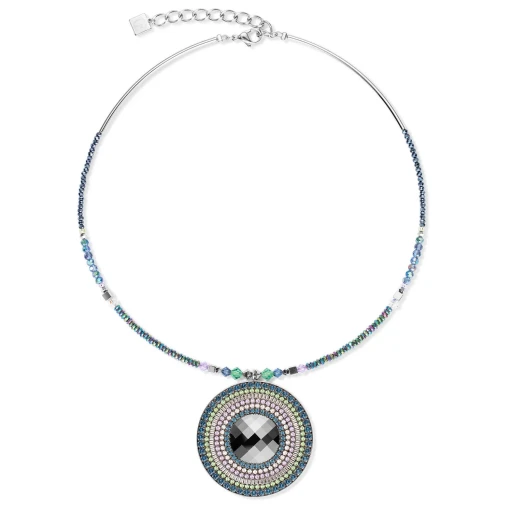 Колье Coeur de Lion Blue-Green-Lilac 5036/10-0754