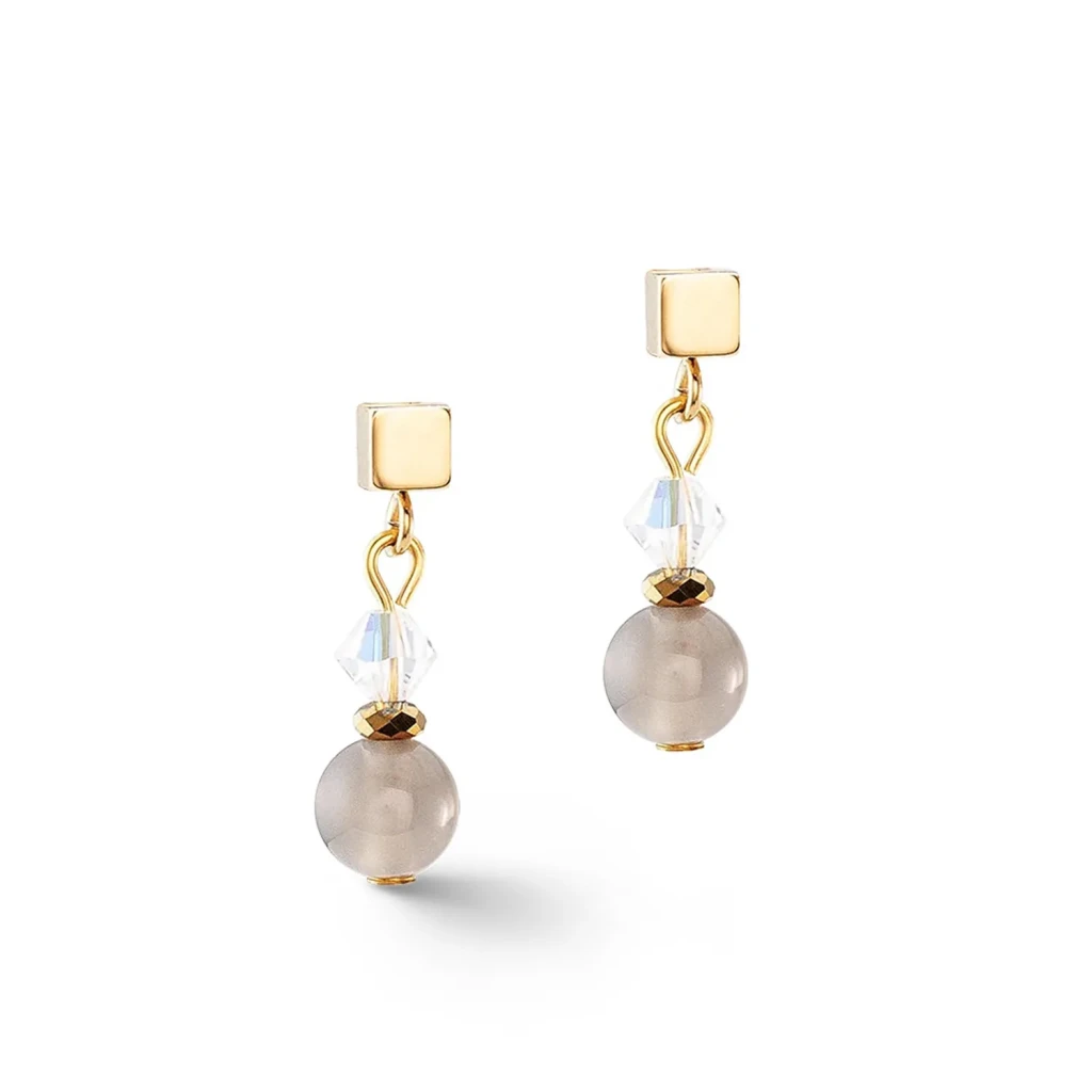 Серьги Coeur de Lion Grey-Gold 4345/21-1216