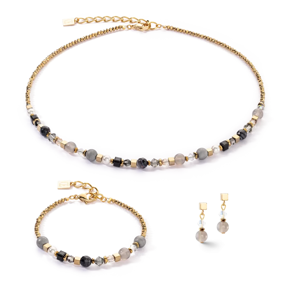 Серьги Coeur de Lion Grey-Gold 4345/21-1216