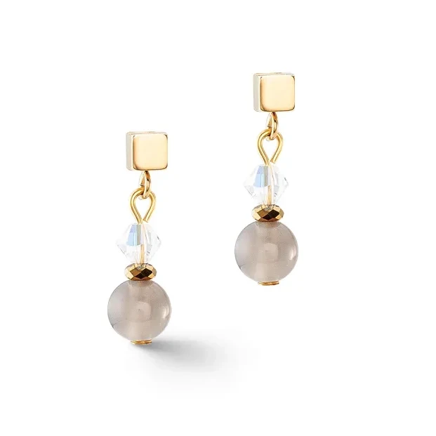 Серьги Coeur de Lion Grey-Gold 4345/21-1216
