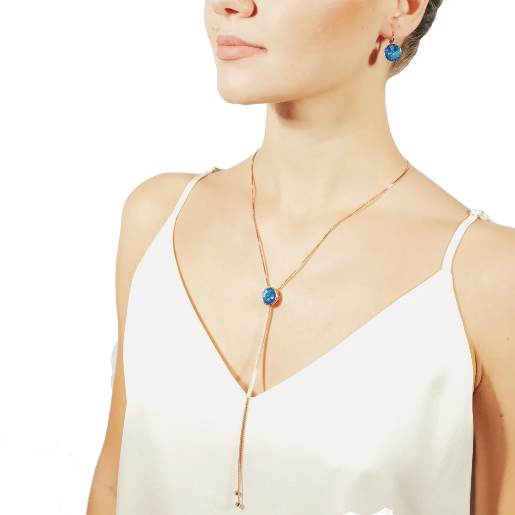Серьги Fiore Luna Ocean Delight A1903.21 BL/RG