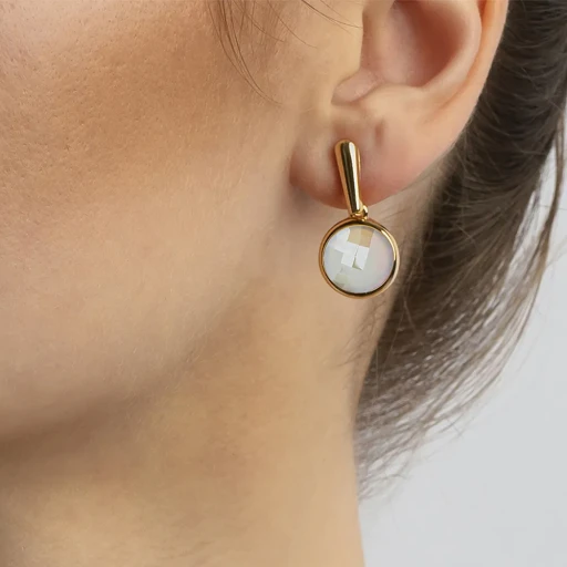 Серьги Possebon pearl opaline A1993.25 BW/G