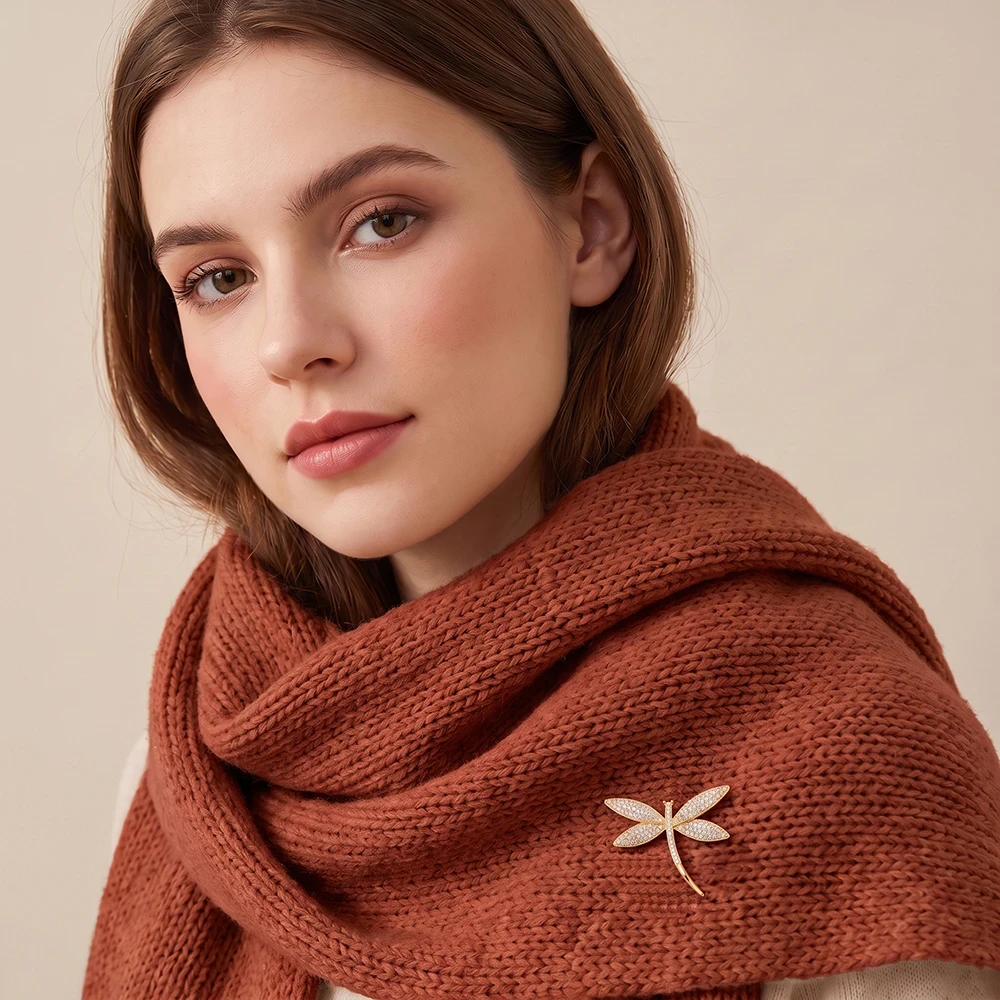 Брошь Стрекозка Fiore Luna FBB02261-01 G