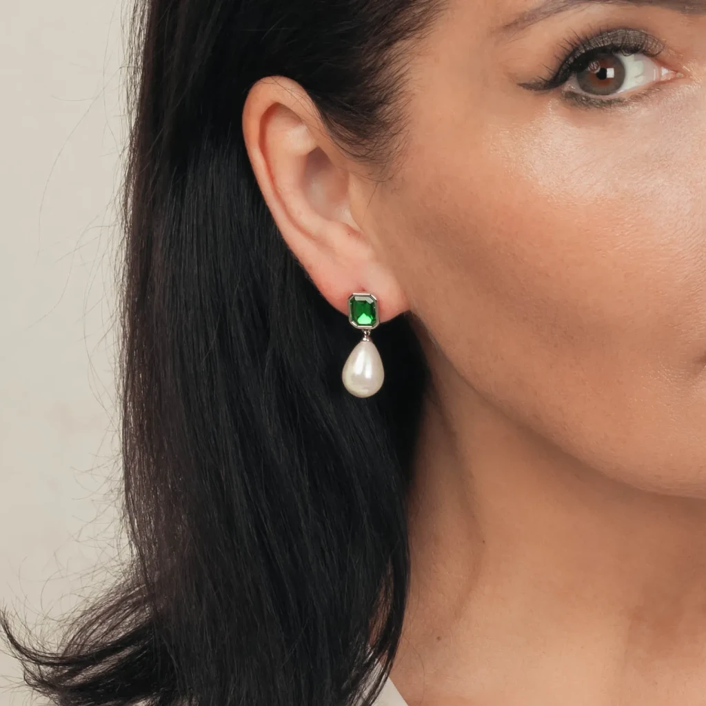 Серьги Fiore Luna EMERALD ACE22420-07