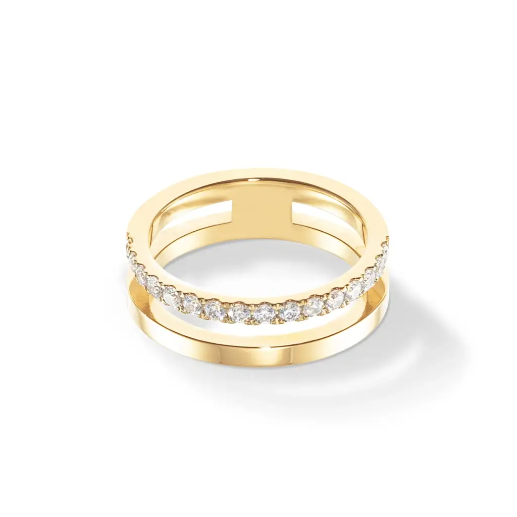 Кольцо Coeur de Lion Crystal-Gold 0136/40-1816 54