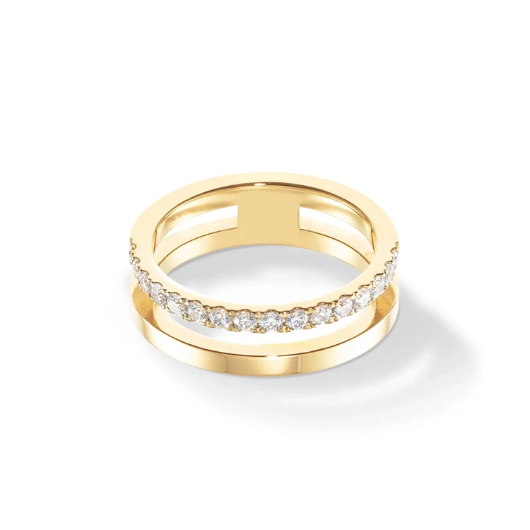Кольцо Coeur de Lion Crystal-Gold 0136/40-1816 54
