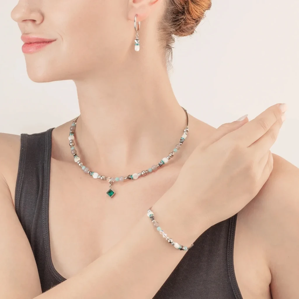 Колье Coeur de Lion Dark Green 4544/10-0521