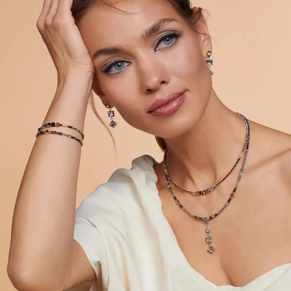 Колье Coeur de Lion Grey-Gold 5027/10-1216