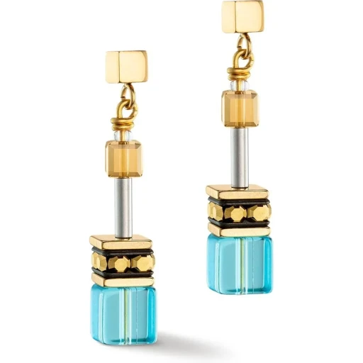 Серьги Coeur de Lion Turquoise-Gold 2838/21-0616