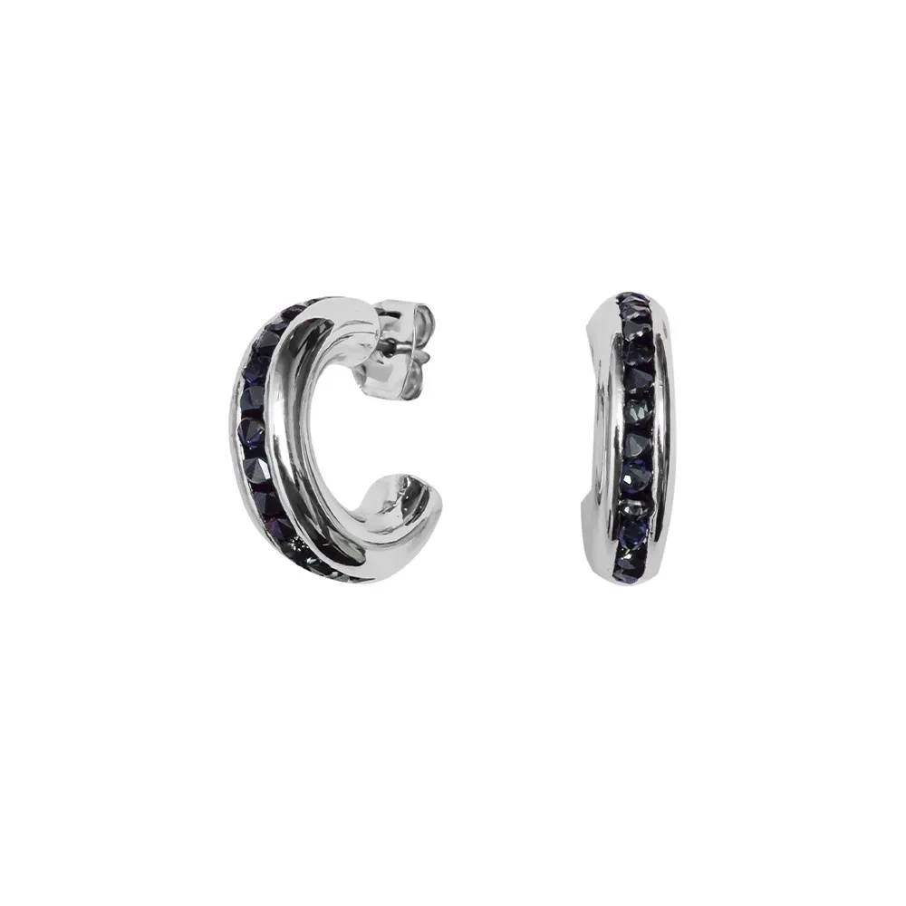 Серьги Fiore Luna Jet Nut A2103SW-E06.4 BW/S