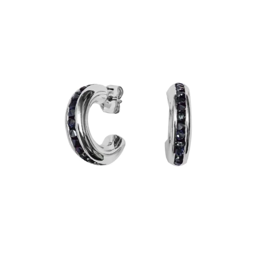 Серьги Fiore Luna Jet Nut A2103SW-E06.4 BW/S