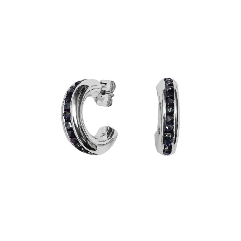 Серьги Fiore Luna Jet Nut A2103SW-E06.4 BW/S