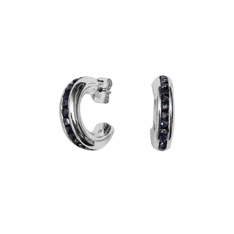 Серьги Fiore Luna Jet Nut A2103SW-E06.4 BW/S