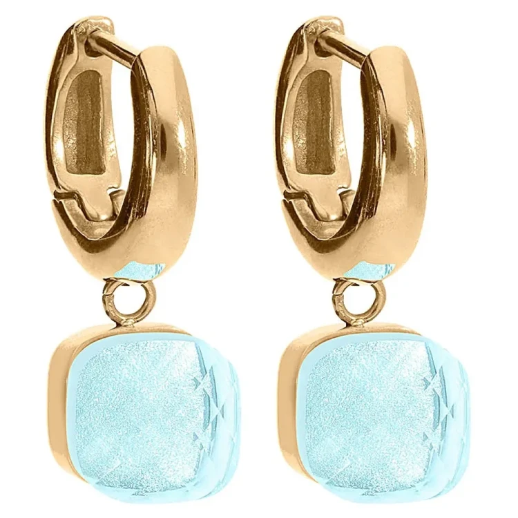 Серьги Qudo FIRENZE (G) Aquamarine 107001/20-6002