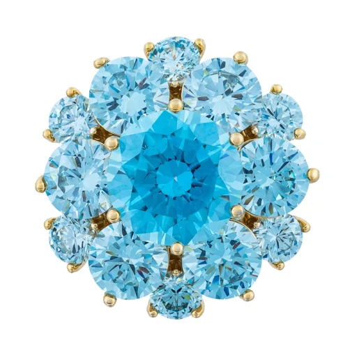 Брошь Fiore Luna Кристалл Zircon+магнит XR12099A3 BL/G