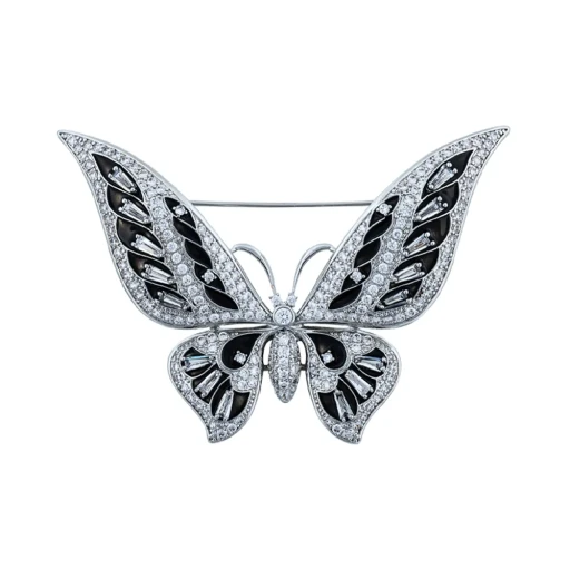 Брошь Fiore Luna Бабочка Zircon XR01278 BW/S