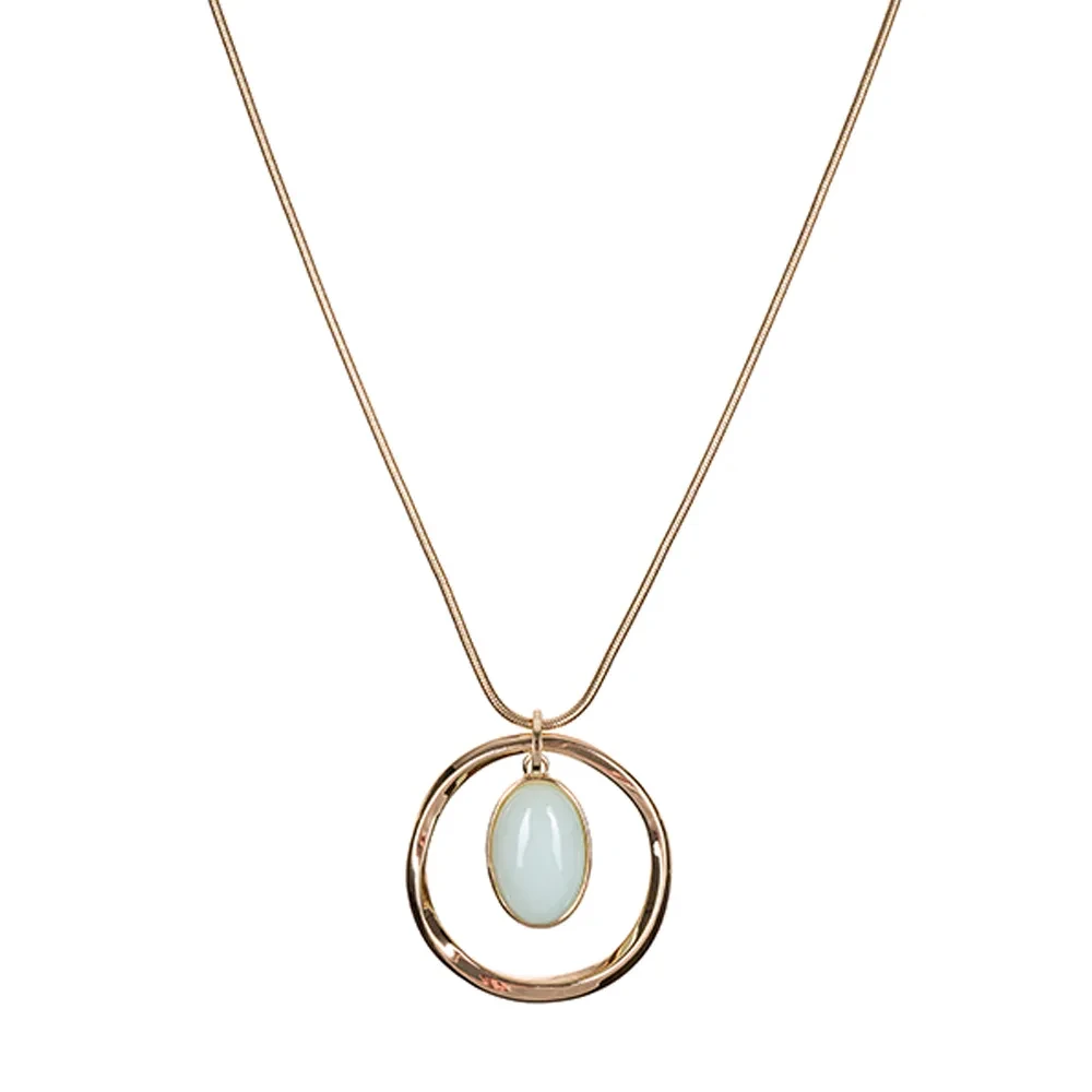 Колье Fiore Luna BLUE SKY AGATE LN5143 BL/G