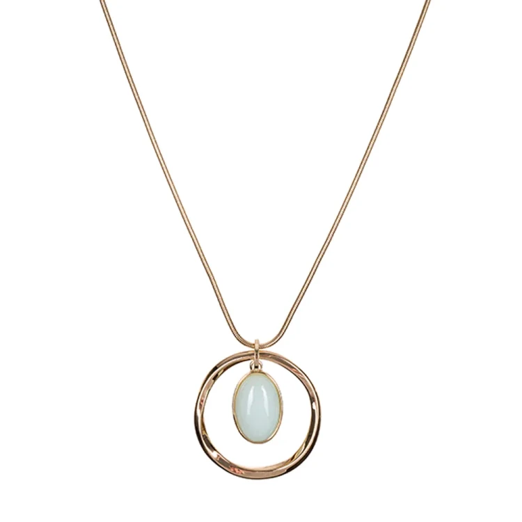 Колье Fiore Luna BLUE SKY AGATE LN5143 BL/G