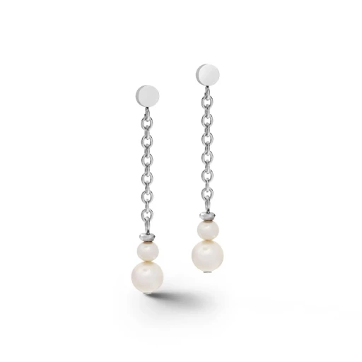 Серьги Coeur de Lion White-Silver 1103/21-1417