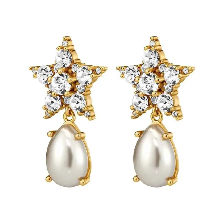 Серьги Dyrberg Kern HYDRA SG CRYSTAL / WHITE PEARL 450032
