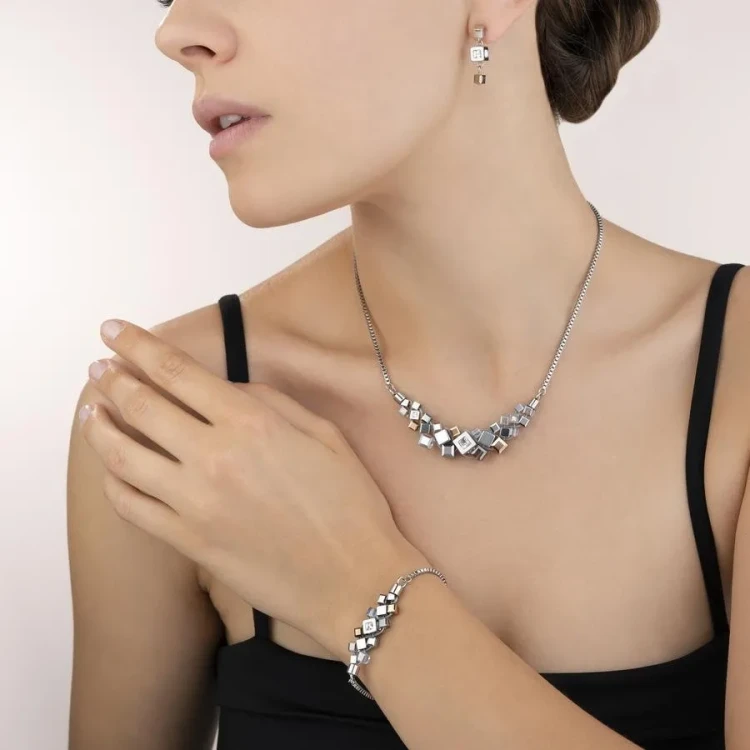 Серьги Coeur de Lion Silver-Rosegold 5037/21-1723