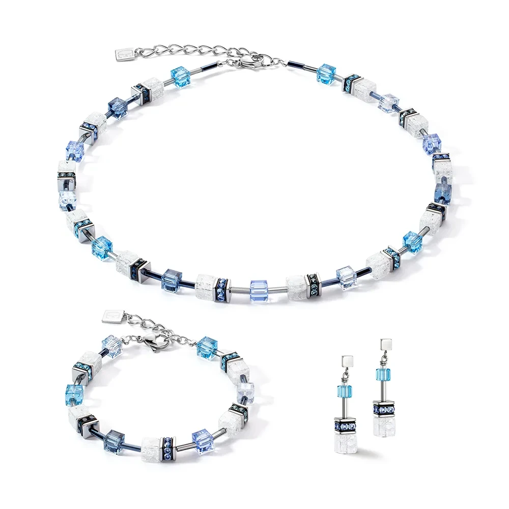 Серьги Coeur de Lion Blue-White 3018/21-0714