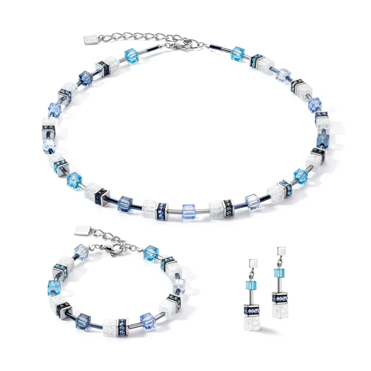 Серьги Coeur de Lion Blue-White 3018/21-0714
