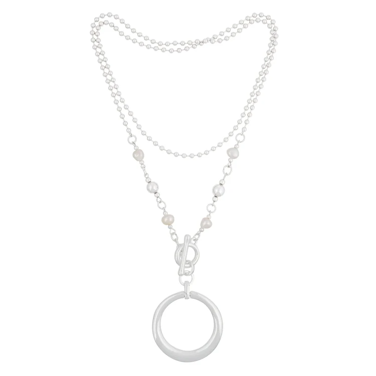 Колье Fiore Luna Perle LN5119 BW/S